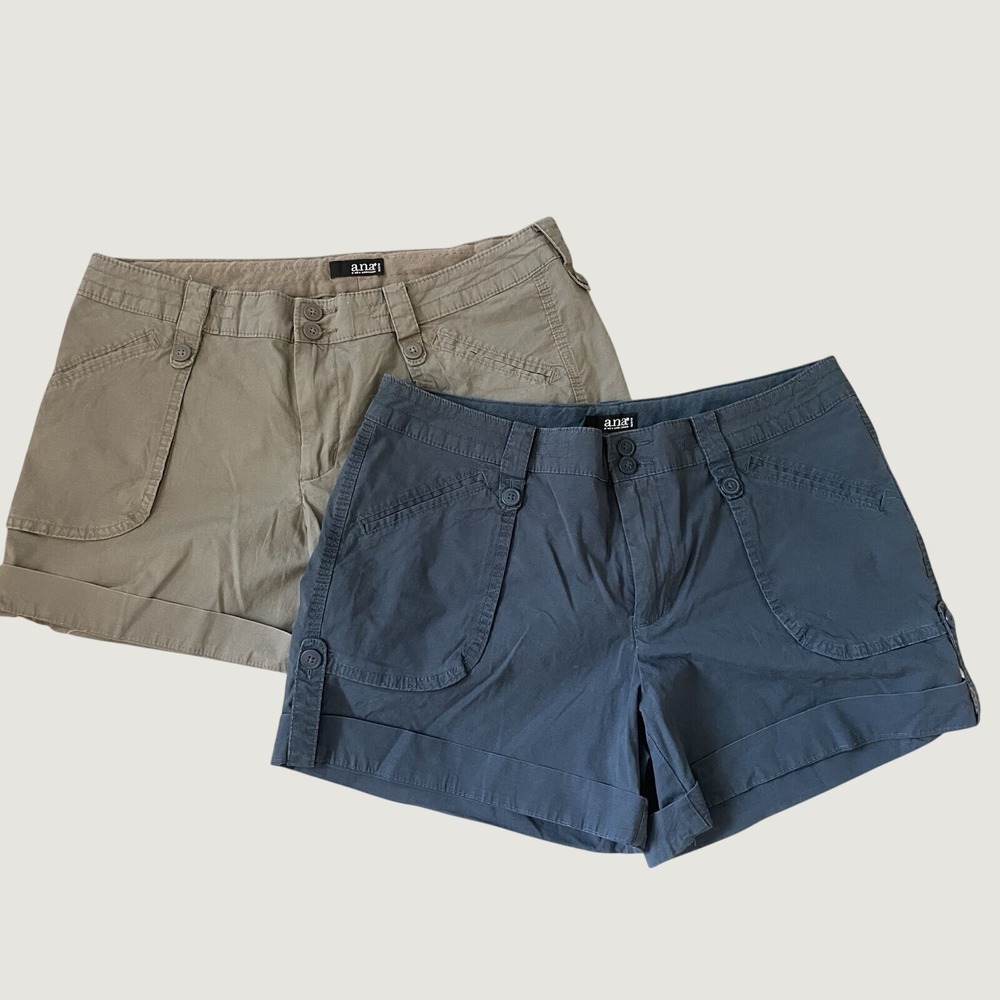 a.n.a (A New Approach) Women's Petite Cuffed Utility Cargo Shorts Size 16